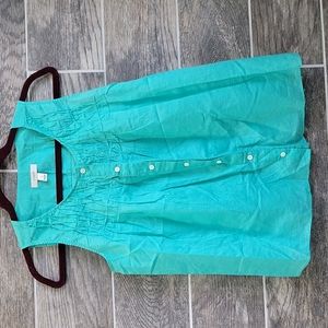 J.CREW Sleeveless top Blouse Size 0 Green